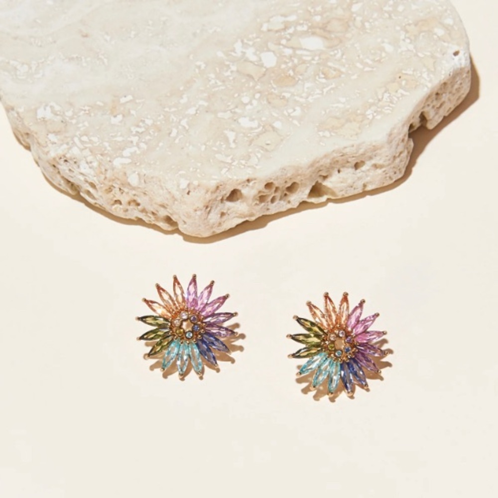Crystal Madeline Stud Earrings Multi